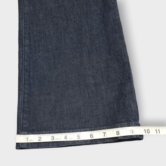Express Paperbag Cropped Wide Leg Super High Rise Jeans Sz 6 Belted Dark Wash - Picture 14 of 15